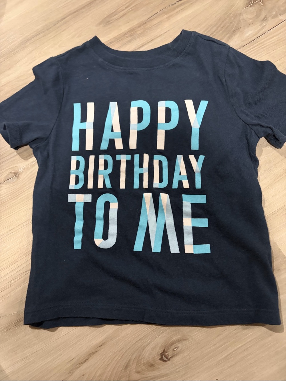 Kids Navy 'Happy Birthday to Me' Graphic Tee